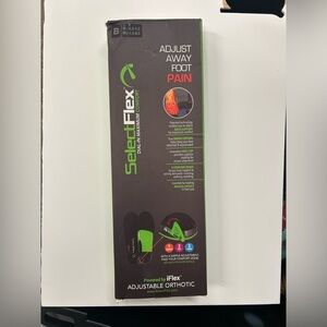 NWT SelectFlex Adjustable Orthotic Insoles Size B Men 6.5-7.5 Womens 7.5-8.5